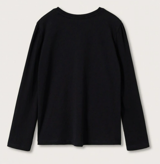 Basic Black Cotton Pullover