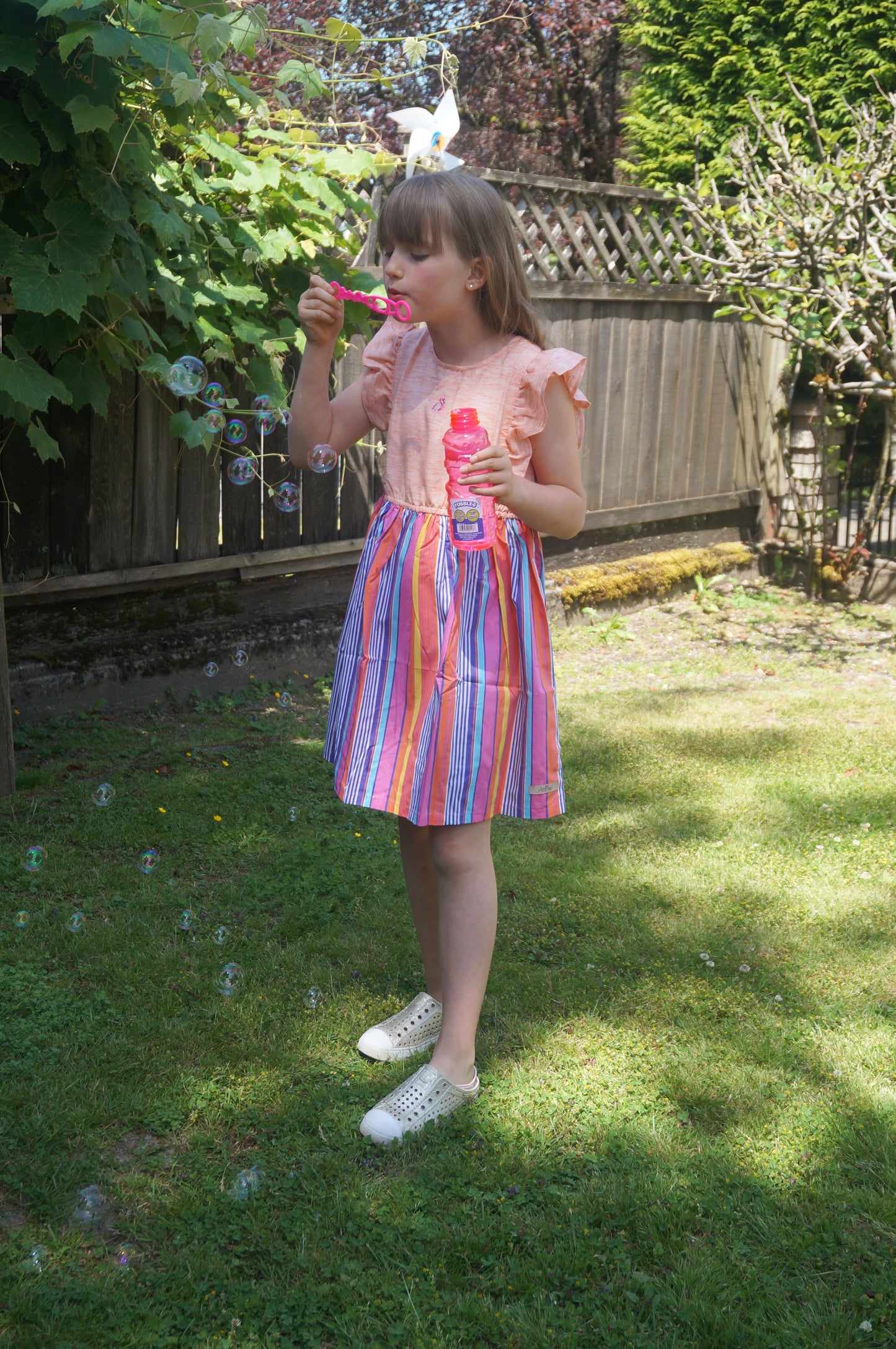 Ruffle Striped Dress
