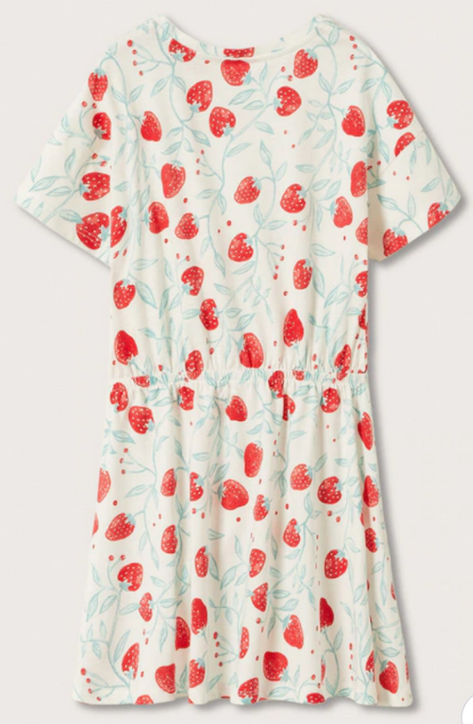 Strawberry Print Cotton Dress